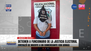 Funcionario de la Justicia Electoral detenido con un arsenal dentro de su vehículo