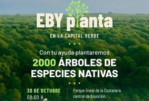 EBY organiza jornada de plantación en la Costanera de Asunción