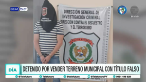 Detenido por vender terreno municipal con título falso