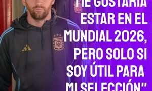 Messi no descarta jugar el próximo Mundial