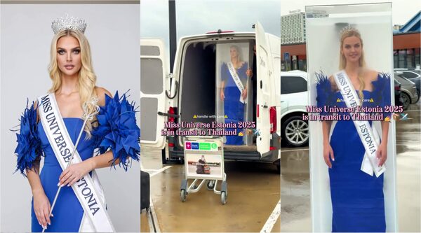 Popular / (VIDEO) ¡Miss Estonia llegó como una "Barbie" en caja a la sede del Miss Universo!