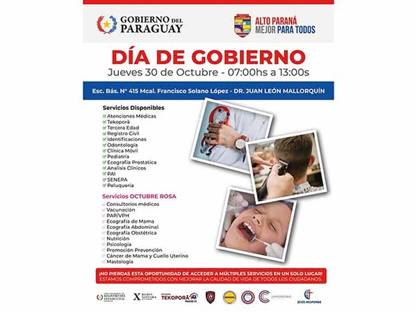 Realizarán Día de Gobierno en Juan León Mallorquín este jueves 30 de octubre | DIARIO PRIMERA PLANA