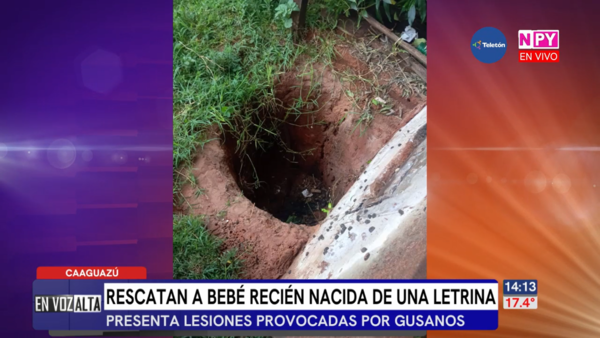 Rescatan a bebé recién nacida de una letrina