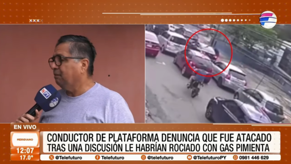 Conductor de plataforma atacado con gas pimienta en Asunción