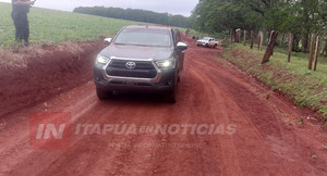 RECUPERAN CAMIONETA ROBADA EN YATYTAY TRAS SER UTILIZADA EN ASALTO A EN CANINDEYÚ