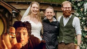 Popular / (VIDEO) ¡Se casaron en "La Comarca" y de repente apareció "Frodo"!