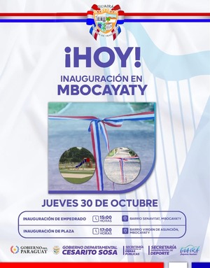 Gobernación inaugura empedrado y mejoras en plazas