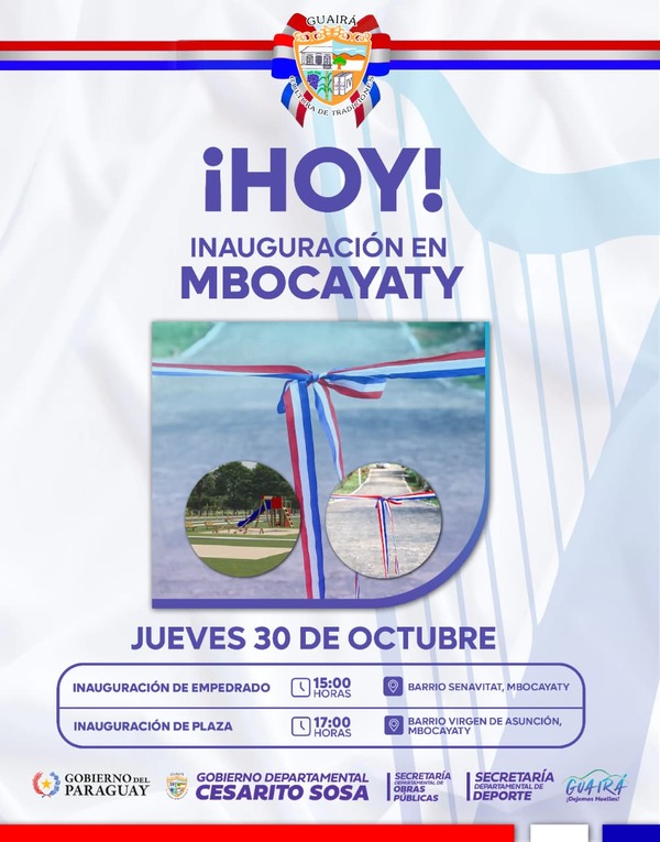 Gobernación inaugura empedrado y mejoras en plazas