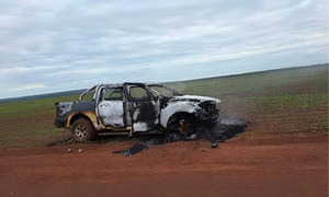 Hallan otra camioneta incinerada que habría sido usada en el asalto de Katueté - OviedoPress