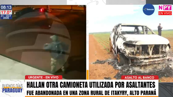 Hallan la segunda camioneta incinerada utilizada en el asalto millonario de Katueté