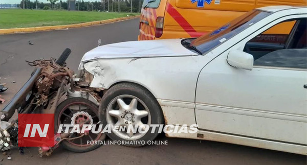 ADOLESCENTE RESULTÓ HERIDO TRAS COLISIÓN EN ENCARNACIÓN
