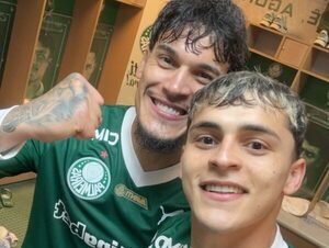 Popular / (GALERÍA) Así festejó la dupla albirró del Palmeiras la clasificación a la final de "Lali"