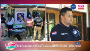 Incautan armas y drogas tras allanamientos simultáneos