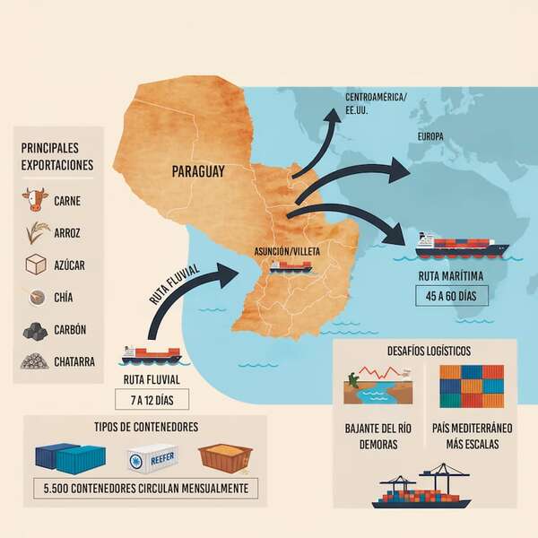 Ruta de la producción paraguaya: hasta 60 días para llegar a los destinos  - ABC Rural - ABC Color