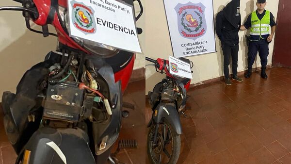 Aprehenden a hombre con antecedentes y recuperan motocicleta en Encarnación