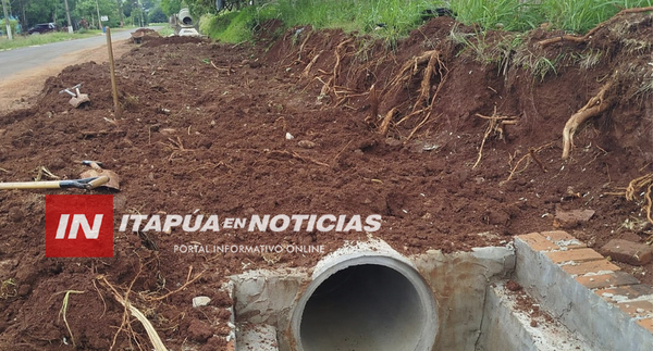 AVANZAN LAS OBRAS DE VEREDAS EN EL CENTRO DE NVA ALBORADA