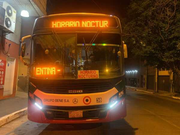 Servicio nocturno Búho 1 llega hasta la terminal de Asunción - trece