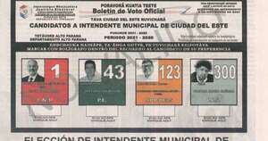 La Nación / TSJE publica modelo de boletín de voto para Elección de Intendente de CDE
