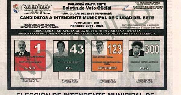 La Nación / Justicia Electoral publica modelo de boletín de voto