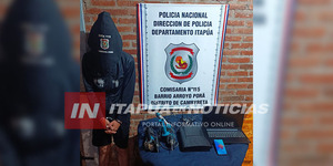 APREHENDEN A JOVEN Y RECUPERAN OBJETOS HURTADOS