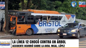 Choque de bus deja 17 heridos sobre Mariscal López