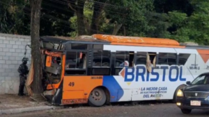 Colectivo chocó contra un árbol y dejó 17 pasajeros heridos