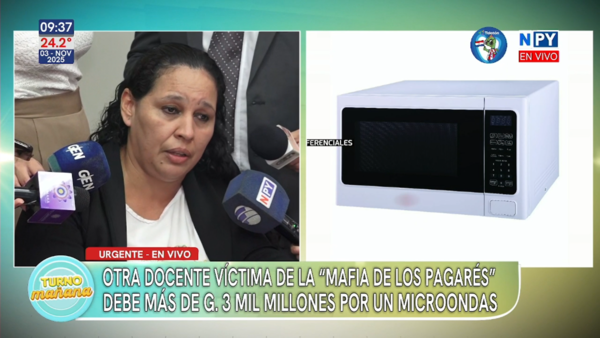 "Yo también quiero estar mejor", otra docente víctima de la "mafia de los pagarés"