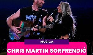 CHRIS MARTIN SORPRENDIÓ EN EL ESCENARIO DE FUTTTURA CON TINI
