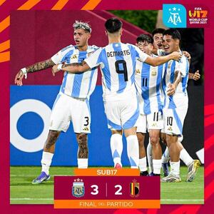 Mundial Sub 17 Qatar: Argentina remonta y debuta con victoria ante Bélgica - Fútbol Internacional - ABC Color
