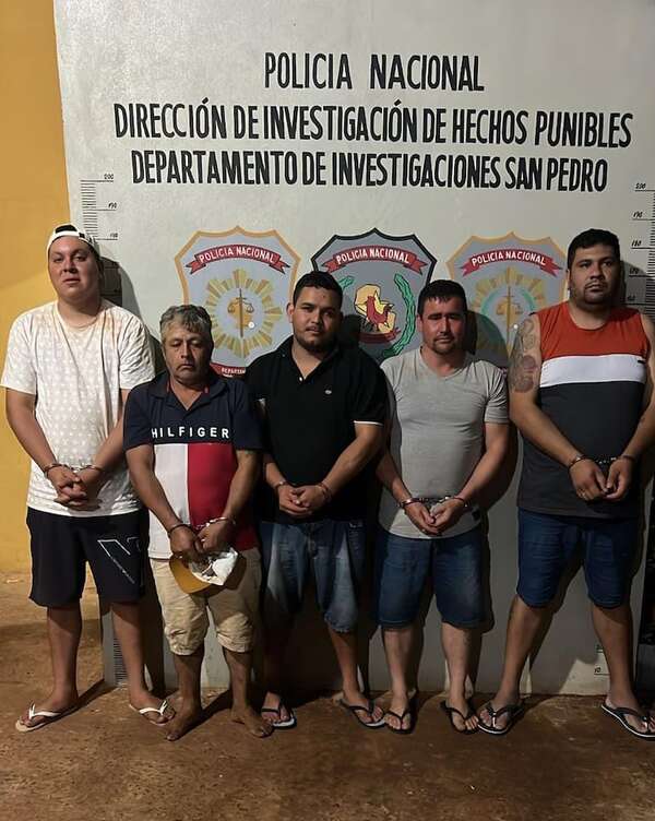 San Pedro: imputan a cinco detenidos, entre ellos un policía, tras operativo que capturó a presunto jefe de sicarios - Nacionales - ABC Color