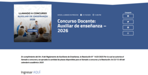 Concurso Docente 2026: Se habilitan 110 plazas para Auxiliares de Enseñanza en la UNA » San Lorenzo PY