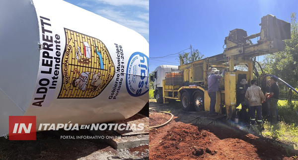 INSTALAN NUEVO TANQUE DE AGUA POTABLE EN SAN JUAN DEL PARANÁ
