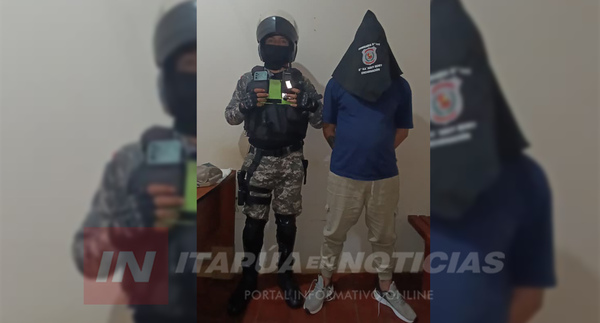 APREHENDEN A SOSPECHOSO DE ROBO A UNA FARMACIA DE ENCARNACIÓN