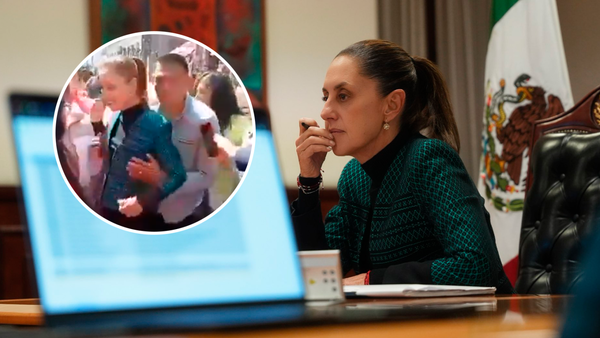 Video: Un hombre acosó a la presidenta Claudia Sheinbaum en un recorrido por el centro de México