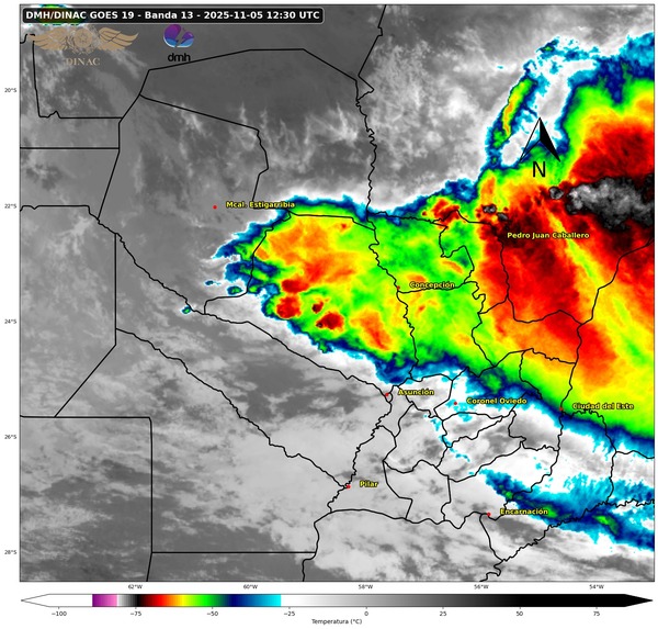 Alertan sobre tormentas con potencial severo en el norte del país