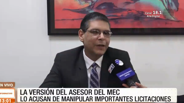 La versión del asesor del MEC. Lo acusan de manipular importantes licitaciones