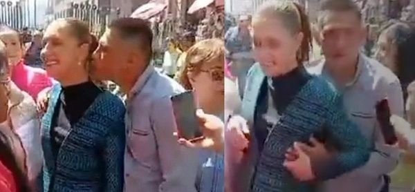 Detienen al hombre que tocó sin su consentimiento a la presidenta Sheinbaum