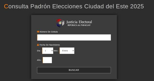 La Nación / TSJE desmiente fallas en consultas de padrón de Ciudad del Este