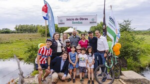 Inician obras del primer tramo de bicisenda que apunta a ser la más larga de Sudamérica