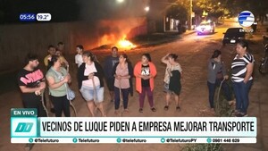 Vecinos protestan por crisis de transporte e inseguridad en Luque