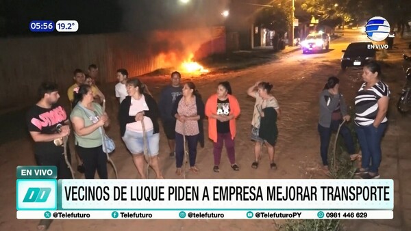 Vecinos protestan por crisis de transporte e inseguridad en Luque