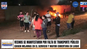 Vecinos protestan contra “pésimo servicio” de la línea 19 en Isla Bogado, Luque