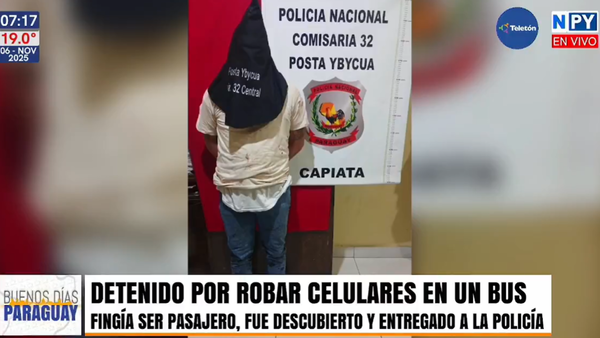 Subía a los buses para robar celulares y fue detenido por los pasajeros