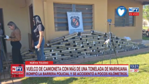 Más de una tonelada de marihuana incautada tras persecución en Nueva Toledo