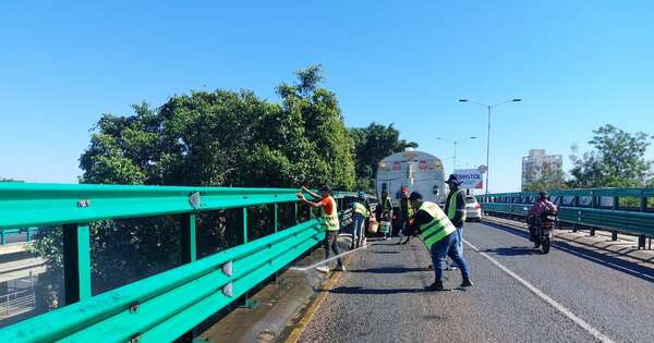 Diario HOY | Realizan trabajos de mantenimiento en el viaducto de Mariscal López y Madame Lynch