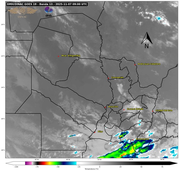 Alerta meteorológica: Tormentas con ráfagas y posible granizo en el sur del país