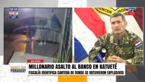 Identifican origen de explosivos usados en asalto a banco en Katueté