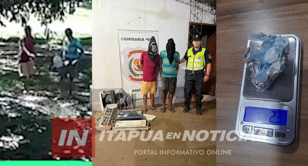 HERMANOS DESARMABAN UN AIRE ACONDICIONADO HURTADO Y FUERON DETENIDOS