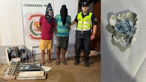 Detienen a dos hermanos desarmando aire acondicionado robado en Coronel Bogado