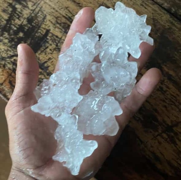 Daños por granizos y fuertes lluvias en Itapúa